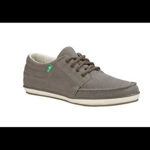 SANUK Sz 9.5 Mens Shoes TKO Canvas Brown Sneakers 1089815 Lace Up Casual